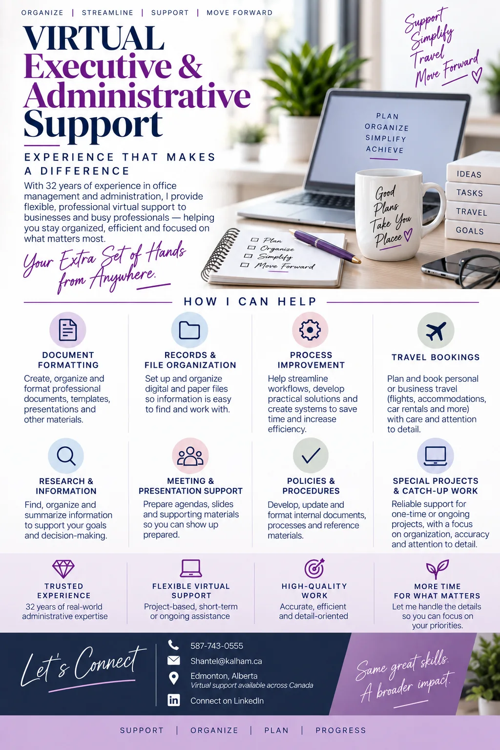 Kalham Virtual Executive Support flyer